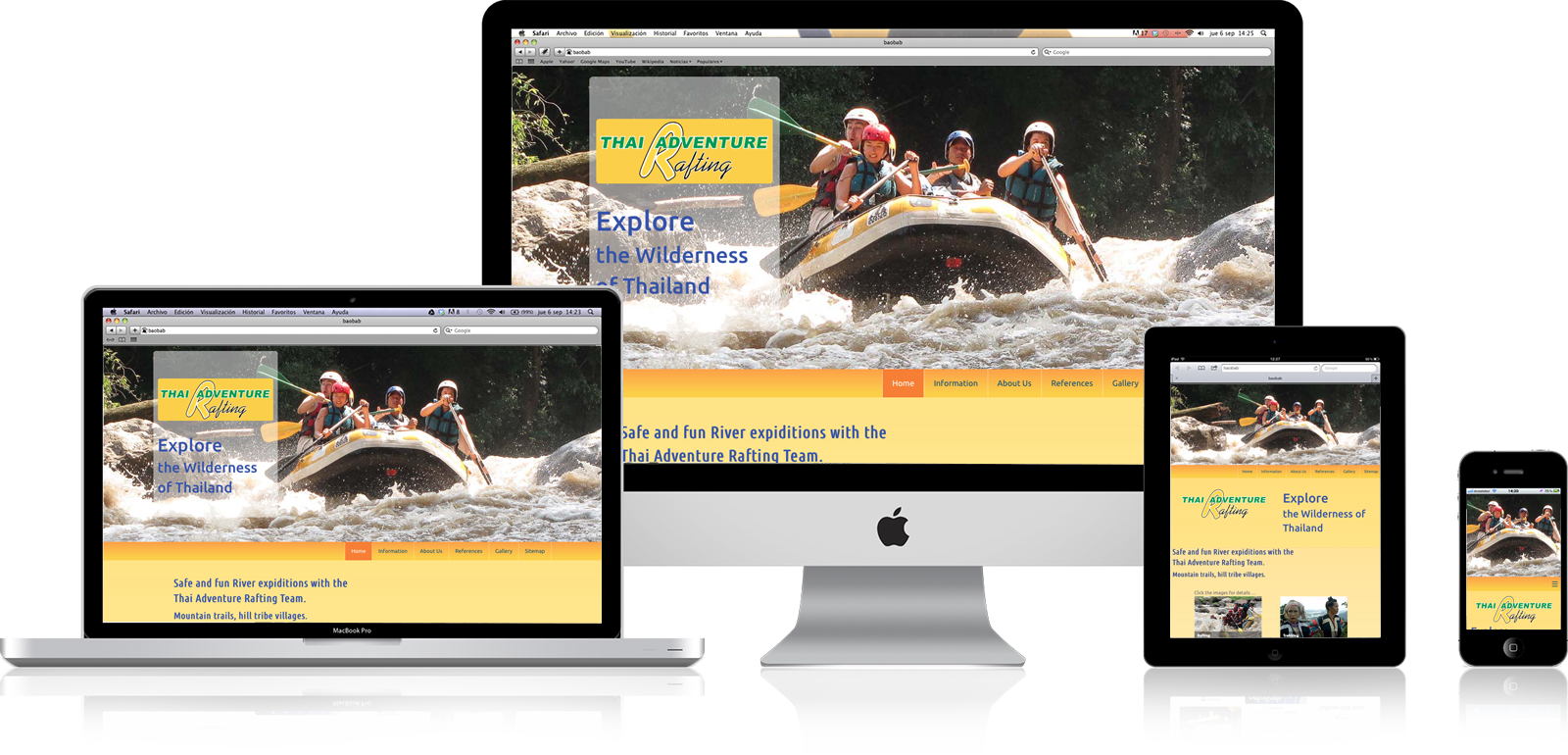 Website redesign for ThaiRafting.com